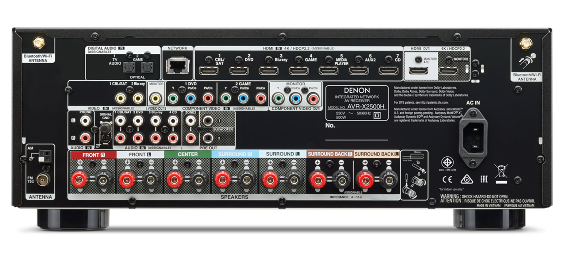 Âm thanh hi-fi Ampli Denon AVR-X2500H nhập khẩu