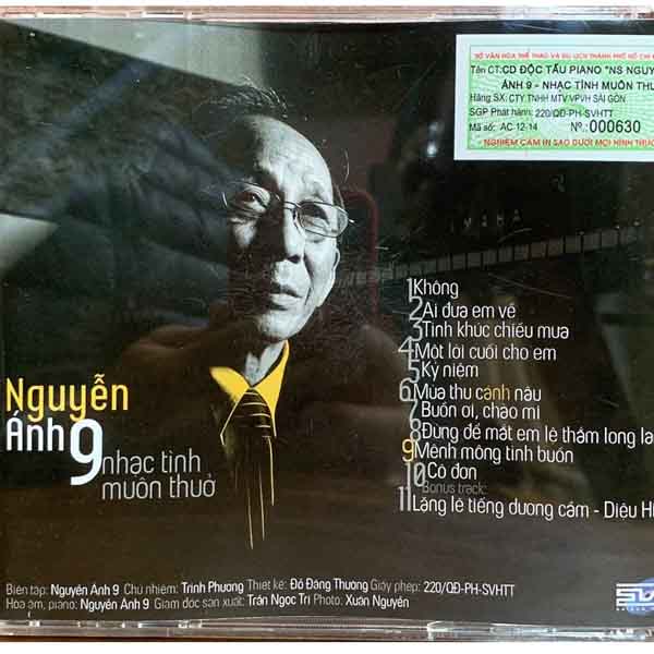 Đĩa CD - Nhạc tình muôn thuở - Nguyễn Ánh 9