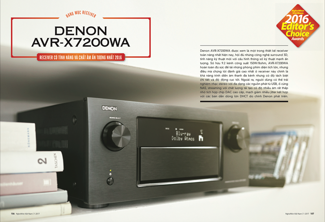 Denon AVR-X7200WA: Receiver có tính năng và chất âm ấn tượng nhất 2016