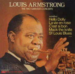 Đĩa than Jazz, Louis Armstrong, The Two Greatesst Concerts, Bộ 4 đĩa, Phát hành 1975