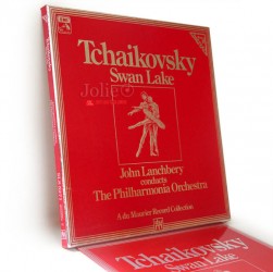 Đĩa than Tchaikovsky, Album 3LP, Swan Lake, John Lanchbery, The Philharmonia Orchestra, Hộp ép nhũ rất đẹp, Năm 1982