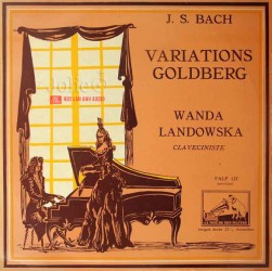 Đĩa than J.S.Bach, Variations Goldberg, Wanda Landowska LP, Hay và rất hiếm, LP nặng 180g, Đĩa phát hành những năm 30S-40S